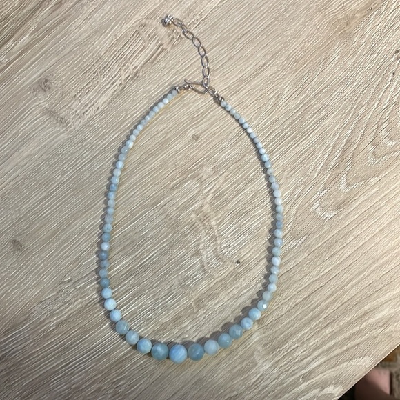 Stone & Silver Chain Necklace - Picture 5 of 9